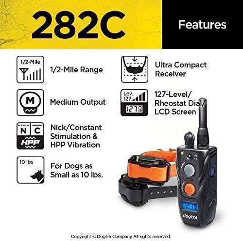 280X E-Collar with Remote [New Edition] 10 lbs+, 1/2 Mile Range, LED Light, 100 Levels of Precise Control for Stubborn Dogs, Waterproof, Boost for Quick Recall, Vibration, Safety Lock & Tone