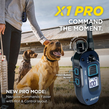 280X E-Collar with Remote [New Edition] 10 lbs+, 1/2 Mile Range, LED Light, 100 Levels of Precise Control for Stubborn Dogs, Waterproof, Boost for Quick Recall, Vibration, Safety Lock & Tone