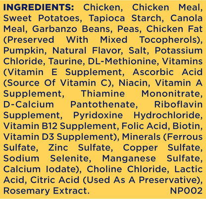 Grain Free Small Breed Dry Dog Food, Chicken, Sweet Potato & Pumpkin Recipe, 4 lb. Bag