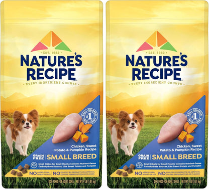 Grain Free Small Breed Dry Dog Food, Chicken, Sweet Potato & Pumpkin Recipe, 4 lb. Bag