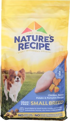 Grain Free Small Breed Dry Dog Food, Chicken, Sweet Potato & Pumpkin Recipe, 4 lb. Bag