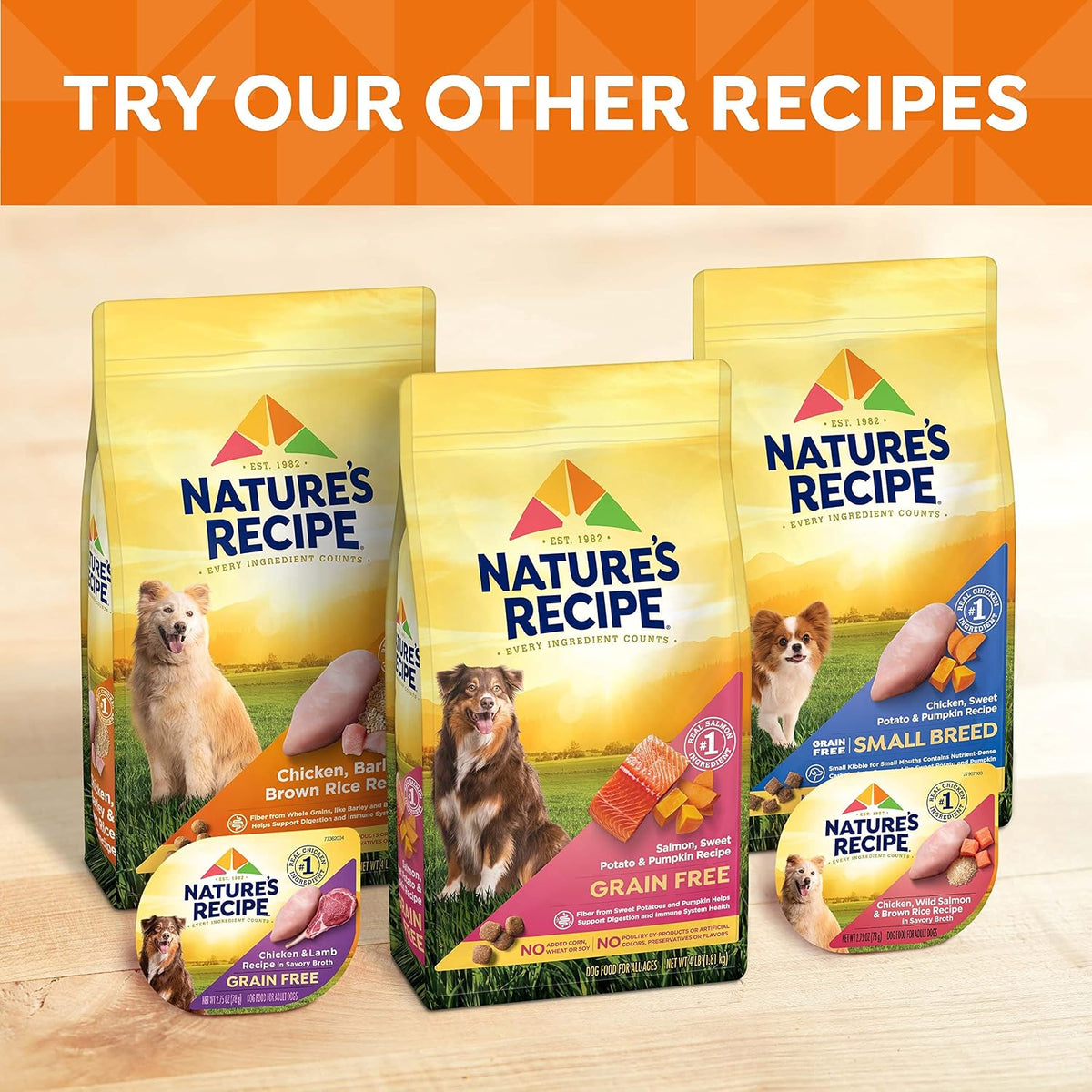 Grain Free Small Breed Dry Dog Food, Chicken, Sweet Potato & Pumpkin Recipe, 4 lb. Bag