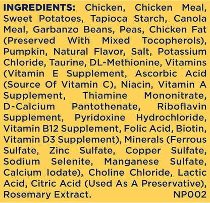 Grain Free Small Breed Dry Dog Food, Chicken, Sweet Potato & Pumpkin Recipe, 4 lb. Bag