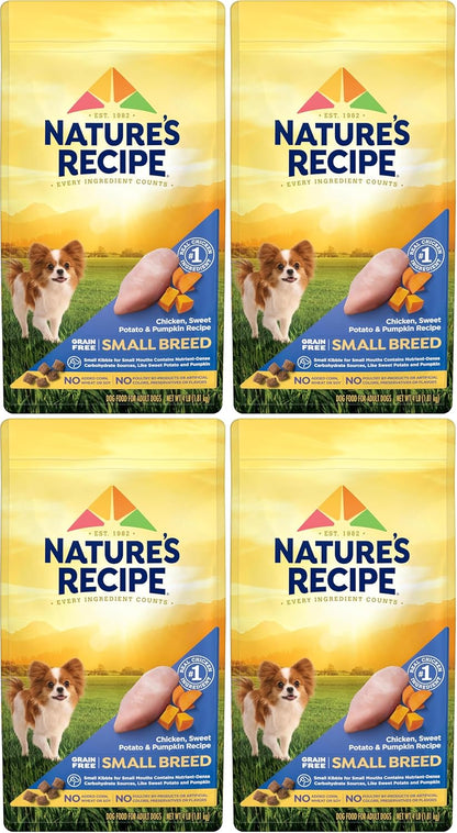 Grain Free Small Breed Dry Dog Food, Chicken, Sweet Potato & Pumpkin Recipe, 4 lb. Bag