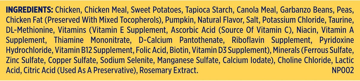 Grain Free Small Breed Dry Dog Food, Chicken, Sweet Potato & Pumpkin Recipe, 4 lb. Bag