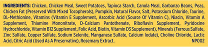 Grain Free Small Breed Dry Dog Food, Chicken, Sweet Potato & Pumpkin Recipe, 4 lb. Bag