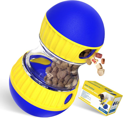 Dog Puzzle Toy Adjustable Treat Dispensing Ball Food Dispenser Tough Slow Feeder Puppy Enrichment Training Toy Pet Interactive Chase Toys for Small Medium Large Dogs to Keep Them Busy, Green
