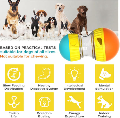 Dog Puzzle Toy Adjustable Treat Dispensing Ball Food Dispenser Tough Slow Feeder Puppy Enrichment Training Toy Pet Interactive Chase Toys for Small Medium Large Dogs to Keep Them Busy, Green