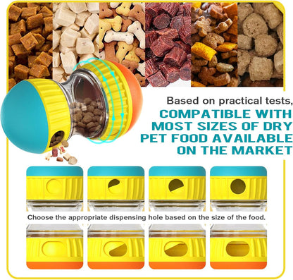 Dog Puzzle Toy Adjustable Treat Dispensing Ball Food Dispenser Tough Slow Feeder Puppy Enrichment Training Toy Pet Interactive Chase Toys for Small Medium Large Dogs to Keep Them Busy, Green