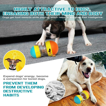 Dog Puzzle Toy Adjustable Treat Dispensing Ball Food Dispenser Tough Slow Feeder Puppy Enrichment Training Toy Pet Interactive Chase Toys for Small Medium Large Dogs to Keep Them Busy, Green
