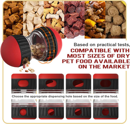 Dog Puzzle Toy Adjustable Treat Dispensing Ball Food Dispenser Tough Slow Feeder Puppy Enrichment Training Toy Pet Interactive Chase Toys for Small Medium Large Dogs to Keep Them Busy, Green