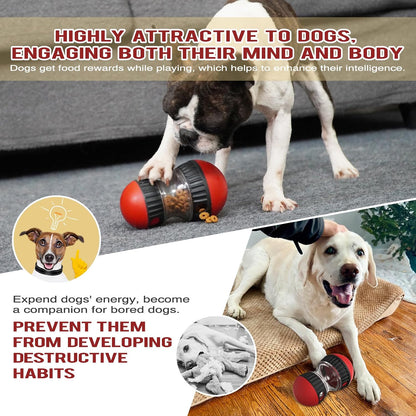 Dog Puzzle Toy Adjustable Treat Dispensing Ball Food Dispenser Tough Slow Feeder Puppy Enrichment Training Toy Pet Interactive Chase Toys for Small Medium Large Dogs to Keep Them Busy, Green