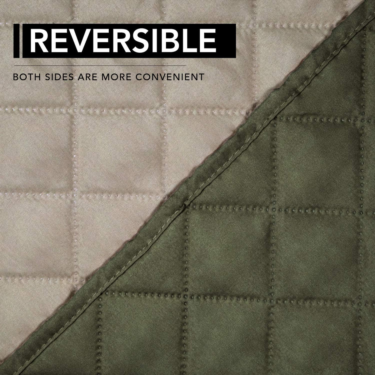 Reversible Couch Cover, 3 Cushion Sofa, Large, Chocolate/Beige | Machine Washable Slipcover For Dogs, Water Resistant Furniture Mat For Living Room, Non-Slip Sofa Cover, Pet Friendly - Colors A