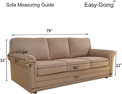 Reversible Couch Cover, 3 Cushion Sofa, Large, Chocolate/Beige | Machine Washable Slipcover For Dogs, Water Resistant Furniture Mat For Living Room, Non-Slip Sofa Cover, Pet Friendly - Colors A