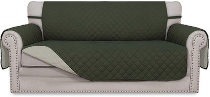 Reversible Couch Cover, 3 Cushion Sofa, Large, Chocolate/Beige | Machine Washable Slipcover For Dogs, Water Resistant Furniture Mat For Living Room, Non-Slip Sofa Cover, Pet Friendly - Colors A