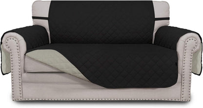 Reversible Couch Cover, 3 Cushion Sofa, Large, Chocolate/Beige | Machine Washable Slipcover For Dogs, Water Resistant Furniture Mat For Living Room, Non-Slip Sofa Cover, Pet Friendly - Colors A
