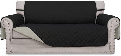Reversible Couch Cover, 3 Cushion Sofa, Large, Chocolate/Beige | Machine Washable Slipcover For Dogs, Water Resistant Furniture Mat For Living Room, Non-Slip Sofa Cover, Pet Friendly - Colors A