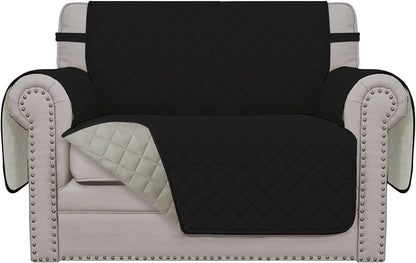 Reversible Couch Cover, 3 Cushion Sofa, Large, Chocolate/Beige | Machine Washable Slipcover For Dogs, Water Resistant Furniture Mat For Living Room, Non-Slip Sofa Cover, Pet Friendly - Colors A