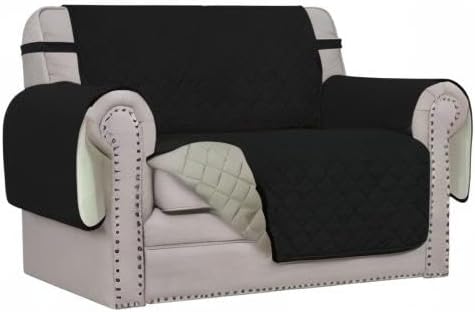 Reversible Couch Cover, 3 Cushion Sofa, Large, Chocolate/Beige | Machine Washable Slipcover For Dogs, Water Resistant Furniture Mat For Living Room, Non-Slip Sofa Cover, Pet Friendly - Colors A