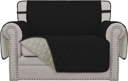 Reversible Couch Cover, 3 Cushion Sofa, Large, Chocolate/Beige | Machine Washable Slipcover For Dogs, Water Resistant Furniture Mat For Living Room, Non-Slip Sofa Cover, Pet Friendly - Colors A