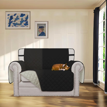 Reversible Couch Cover, 3 Cushion Sofa, Large, Chocolate/Beige | Machine Washable Slipcover For Dogs, Water Resistant Furniture Mat For Living Room, Non-Slip Sofa Cover, Pet Friendly - Colors A