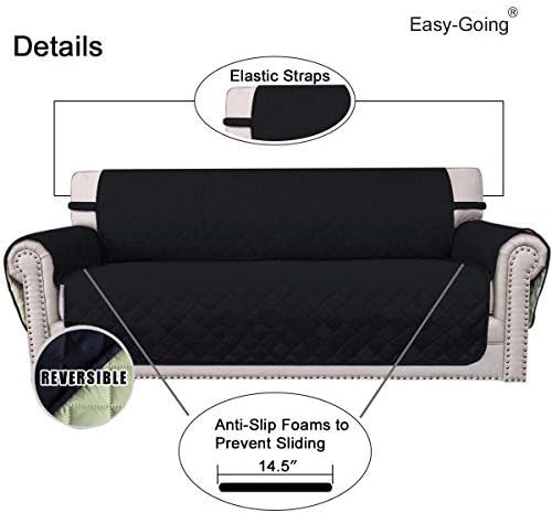 Reversible Couch Cover, 3 Cushion Sofa, Large, Chocolate/Beige | Machine Washable Slipcover For Dogs, Water Resistant Furniture Mat For Living Room, Non-Slip Sofa Cover, Pet Friendly - Colors A