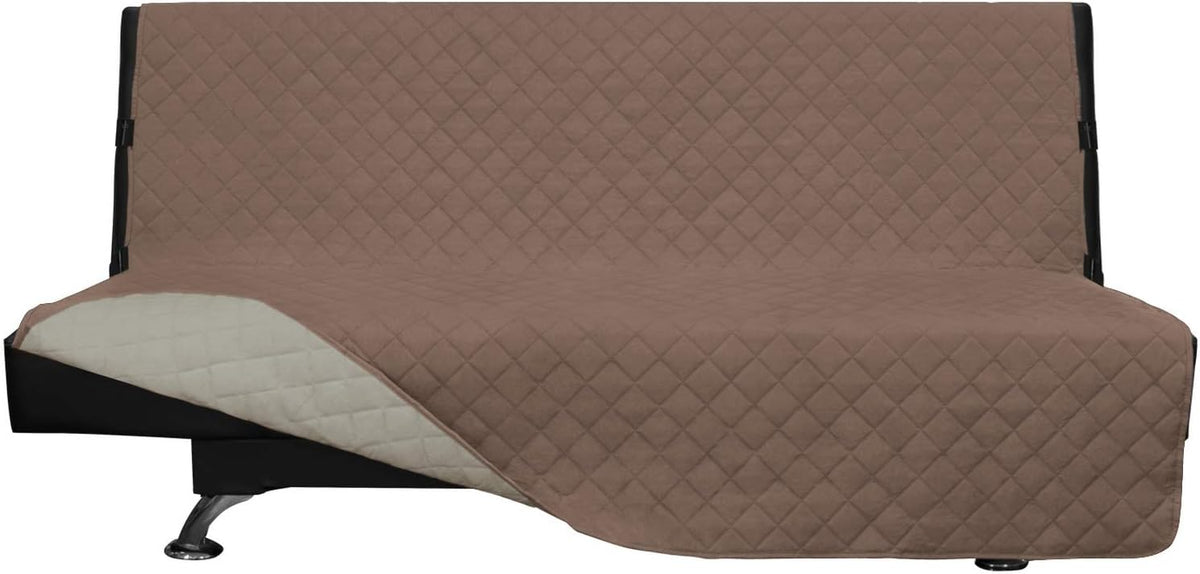 Reversible Couch Cover, 3 Cushion Sofa, Large, Chocolate/Beige | Machine Washable Slipcover For Dogs, Water Resistant Furniture Mat For Living Room, Non-Slip Sofa Cover, Pet Friendly - Colors A