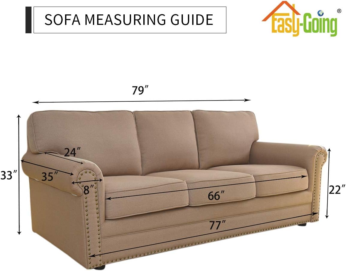 Reversible Couch Cover, 3 Cushion Sofa, Large, Chocolate/Beige | Machine Washable Slipcover For Dogs, Water Resistant Furniture Mat For Living Room, Non-Slip Sofa Cover, Pet Friendly - Colors A