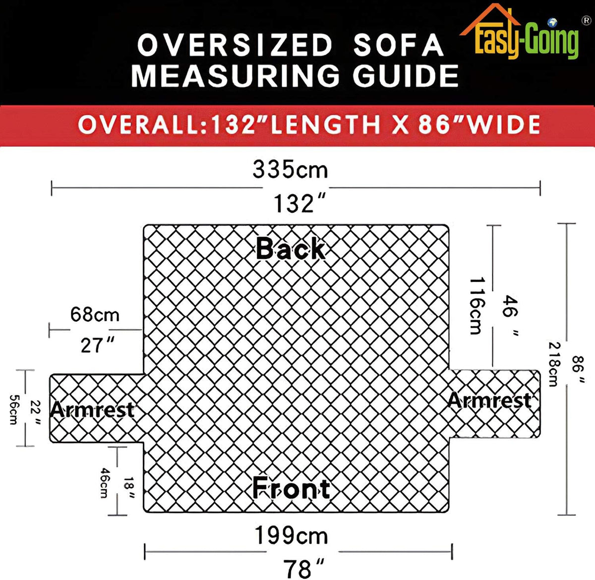 Reversible Couch Cover, 3 Cushion Sofa, Large, Chocolate/Beige | Machine Washable Slipcover For Dogs, Water Resistant Furniture Mat For Living Room, Non-Slip Sofa Cover, Pet Friendly - Colors A