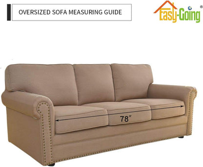 Reversible Couch Cover, 3 Cushion Sofa, Large, Chocolate/Beige | Machine Washable Slipcover For Dogs, Water Resistant Furniture Mat For Living Room, Non-Slip Sofa Cover, Pet Friendly - Colors A