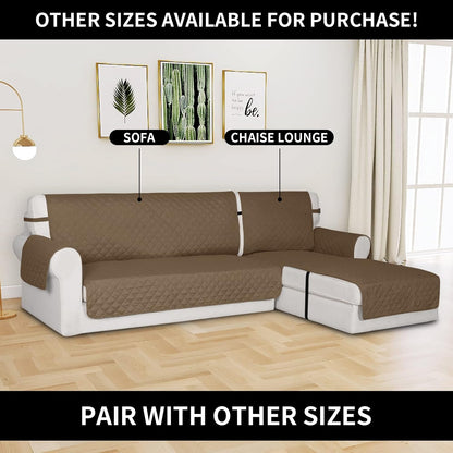 Reversible Couch Cover, 3 Cushion Sofa, Large, Chocolate/Beige | Machine Washable Slipcover For Dogs, Water Resistant Furniture Mat For Living Room, Non-Slip Sofa Cover, Pet Friendly - Colors A