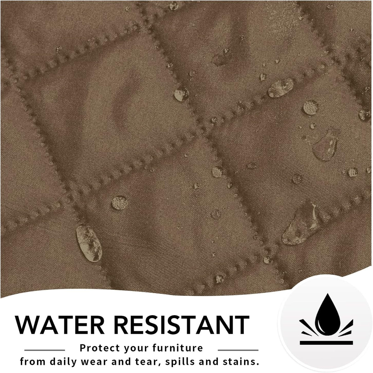 Reversible Couch Cover, 3 Cushion Sofa, Large, Chocolate/Beige | Machine Washable Slipcover For Dogs, Water Resistant Furniture Mat For Living Room, Non-Slip Sofa Cover, Pet Friendly - Colors A
