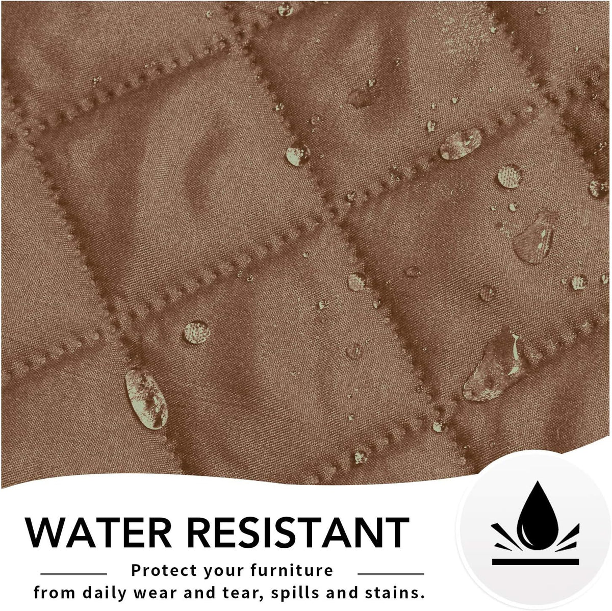 Reversible Couch Cover, 3 Cushion Sofa, Large, Chocolate/Beige | Machine Washable Slipcover For Dogs, Water Resistant Furniture Mat For Living Room, Non-Slip Sofa Cover, Pet Friendly - Colors A