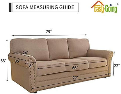 Reversible Couch Cover, 3 Cushion Sofa, Large, Chocolate/Beige | Machine Washable Slipcover For Dogs, Water Resistant Furniture Mat For Living Room, Non-Slip Sofa Cover, Pet Friendly - Colors A