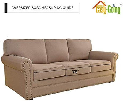Reversible Couch Cover, 3 Cushion Sofa, Large, Chocolate/Beige | Machine Washable Slipcover For Dogs, Water Resistant Furniture Mat For Living Room, Non-Slip Sofa Cover, Pet Friendly - Colors A