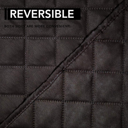 Reversible Couch Cover, 3 Cushion Sofa, Large, Chocolate/Beige | Machine Washable Slipcover For Dogs, Water Resistant Furniture Mat For Living Room, Non-Slip Sofa Cover, Pet Friendly - Colors A