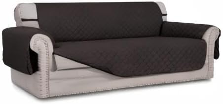 Reversible Couch Cover, 3 Cushion Sofa, Large, Chocolate/Beige | Machine Washable Slipcover For Dogs, Water Resistant Furniture Mat For Living Room, Non-Slip Sofa Cover, Pet Friendly - Colors A
