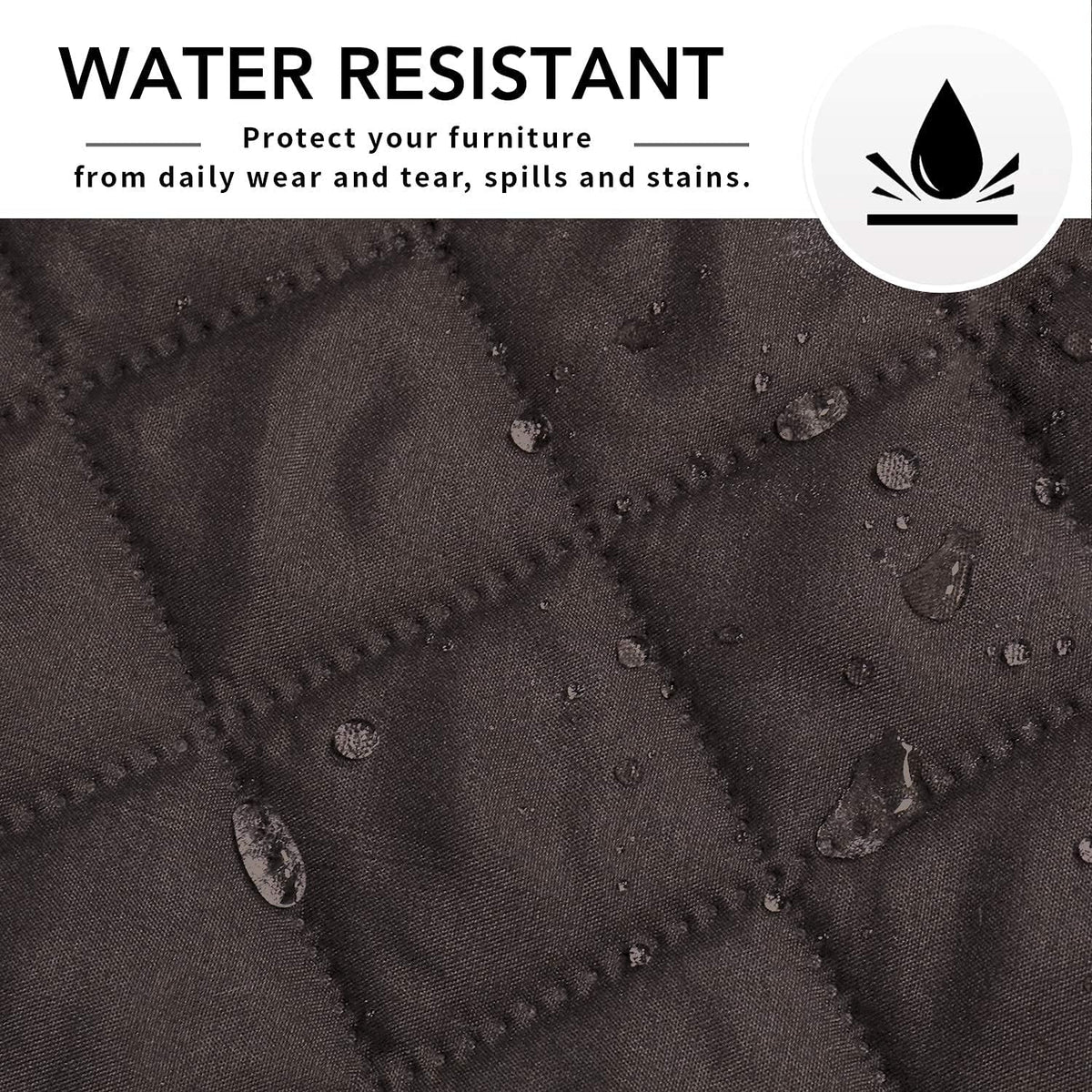 Reversible Couch Cover, 3 Cushion Sofa, Large, Chocolate/Beige | Machine Washable Slipcover For Dogs, Water Resistant Furniture Mat For Living Room, Non-Slip Sofa Cover, Pet Friendly - Colors A