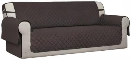 Reversible Couch Cover, 3 Cushion Sofa, Large, Chocolate/Beige | Machine Washable Slipcover For Dogs, Water Resistant Furniture Mat For Living Room, Non-Slip Sofa Cover, Pet Friendly - Colors A