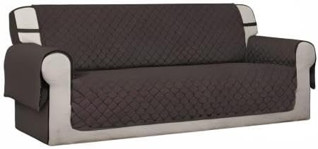 Reversible Couch Cover, 3 Cushion Sofa, Large, Chocolate/Beige | Machine Washable Slipcover For Dogs, Water Resistant Furniture Mat For Living Room, Non-Slip Sofa Cover, Pet Friendly - Colors A