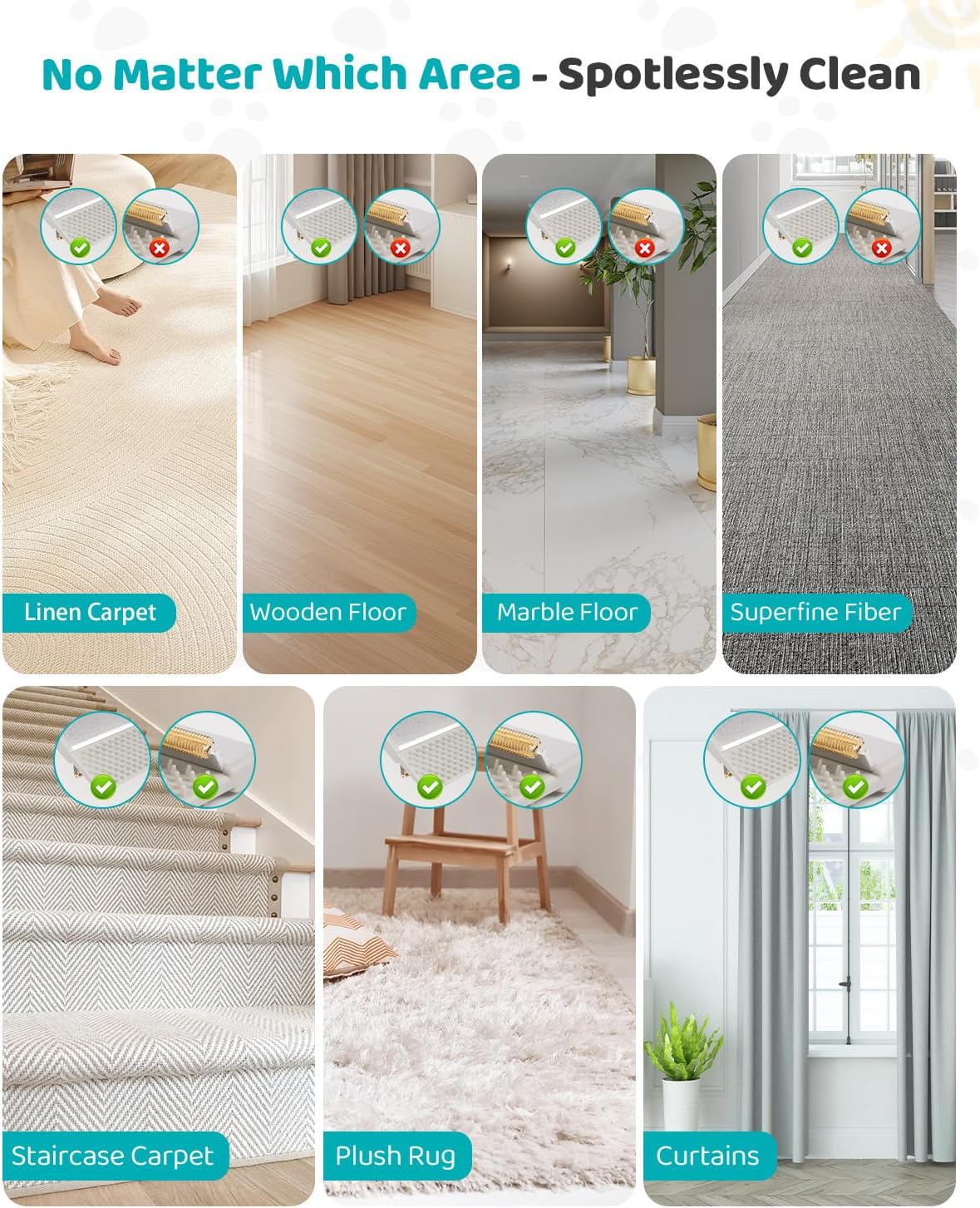Pet Hair Remover for Carpet, 54 Inch Adjustable Long Handle Carpet Rake for Pet Hair Removal, 3 Piece Dog Hair Carpet Rake and Carpet Scraper Tool for Rugs, Couch, Stairs, Furniture