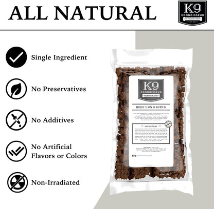 Beef Lung Dog Treats - USA Made Single Ingredient Dog Treat