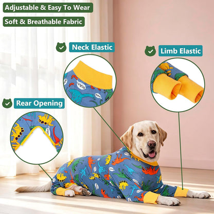 Dog Recovery Suit for Dogs After Surgery Female Male Medium Large Dog Neuter Spay Onesie for Shedding Prevent Licking Surgical Wound Dog Cone Alternative