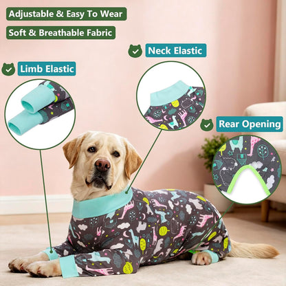 Dog Recovery Suit for Dogs After Surgery Female Male Medium Large Dog Neuter Spay Onesie for Shedding Prevent Licking Surgical Wound Dog Cone Alternative