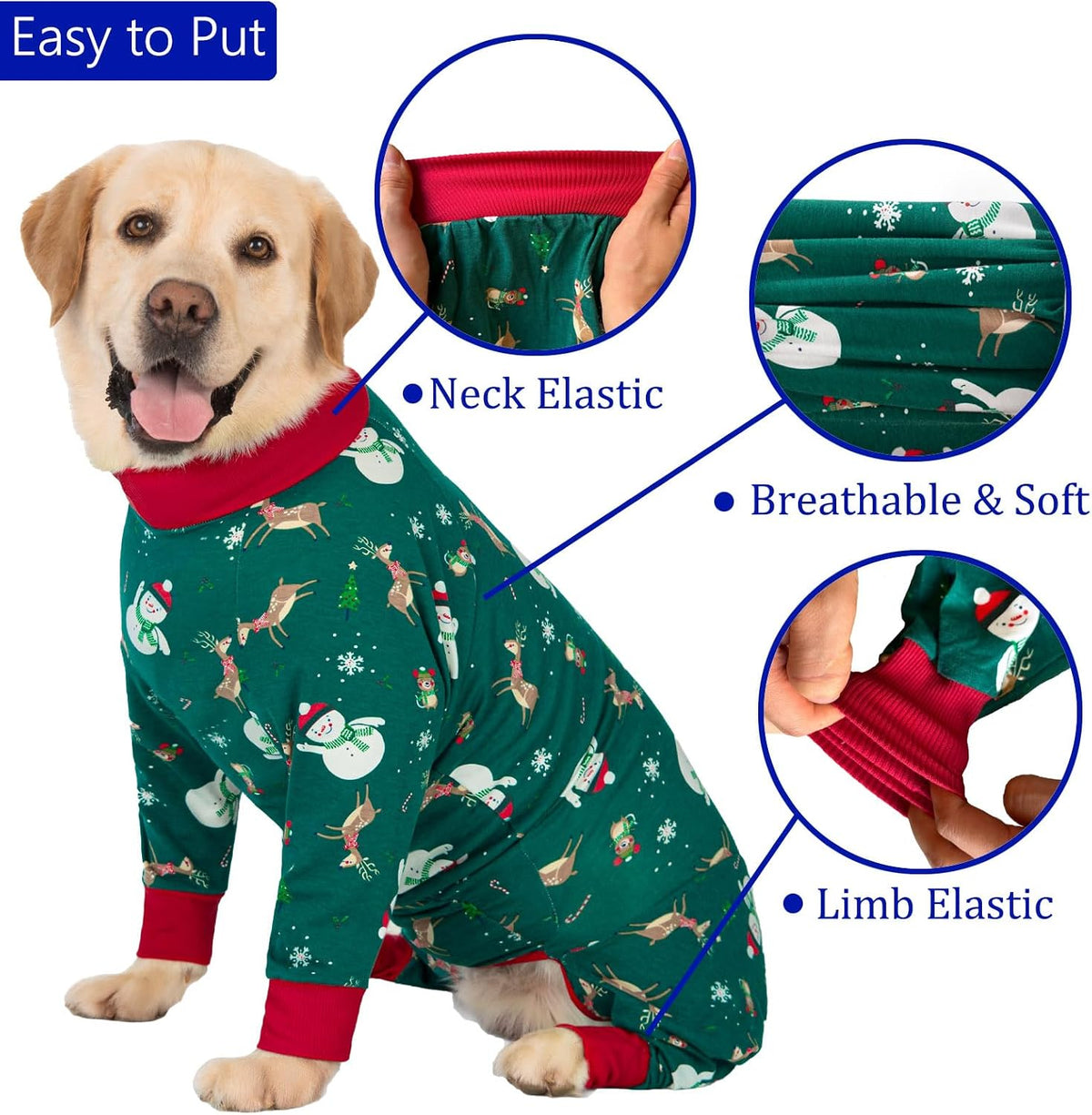 Dog Recovery Suit for Dogs After Surgery Female Male Medium Large Dog Neuter Spay Onesie for Shedding Prevent Licking Surgical Wound Dog Cone Alternative