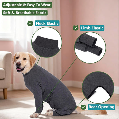 Dog Recovery Suit for Dogs After Surgery Female Male Medium Large Dog Neuter Spay Onesie for Shedding Prevent Licking Surgical Wound Dog Cone Alternative