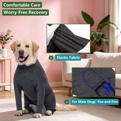 Dog Recovery Suit for Dogs After Surgery Female Male Medium Large Dog Neuter Spay Onesie for Shedding Prevent Licking Surgical Wound Dog Cone Alternative