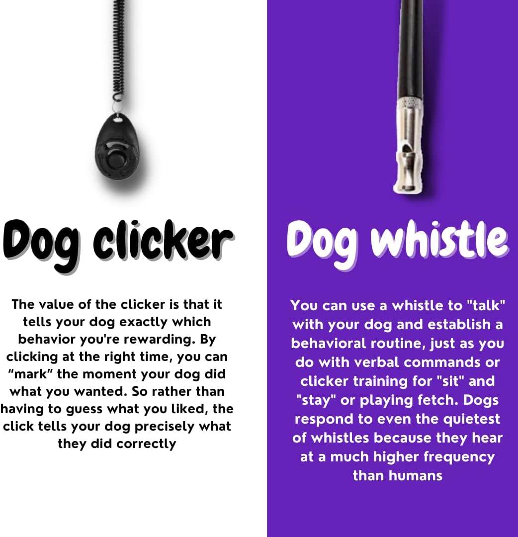 Dog Whistles, Custom Target Stick and Clicker Training Device for Dogs Pet Play Kit Agility Training Set Clicker