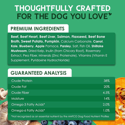 The Good List Air-Dried Dog Food, Premium Beef & Bone Broth for Dogs, Protein Rich & Grain-Free Nutrition, 1 Pound Bag