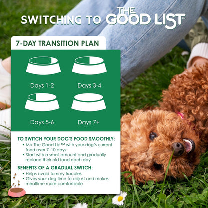 The Good List Air-Dried Dog Food, Premium Beef & Bone Broth for Dogs, Protein Rich & Grain-Free Nutrition, 1 Pound Bag